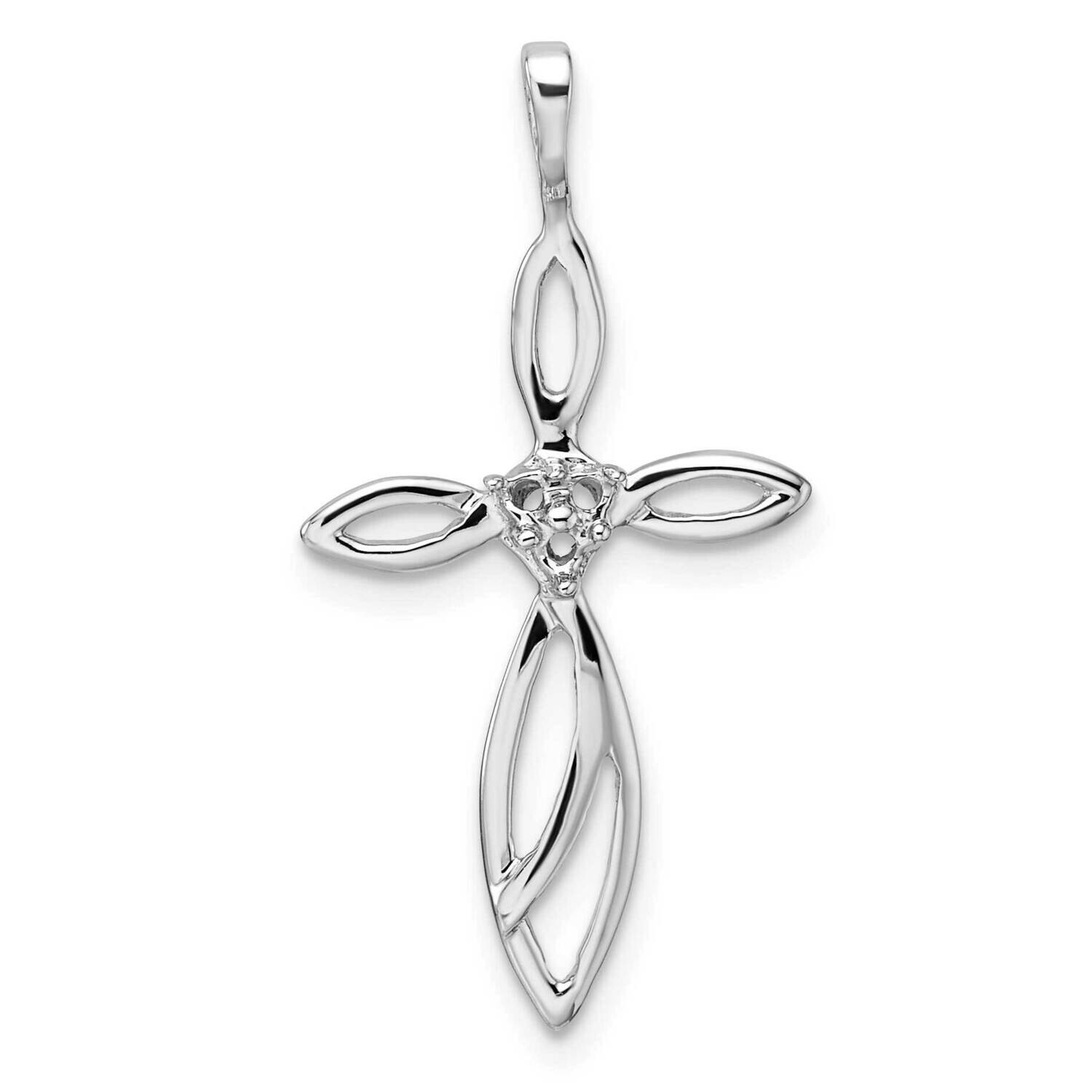 Cross Pendant Mounting 14k White Gold PM5014-005-W, MPN: PM5014-005-W,