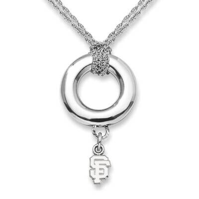 San Francisco Giants Sf 3/8 On Halo Necklace Sterling Silver GIT005HALO-SS, MPN: GIT005HALO-SS, 634…