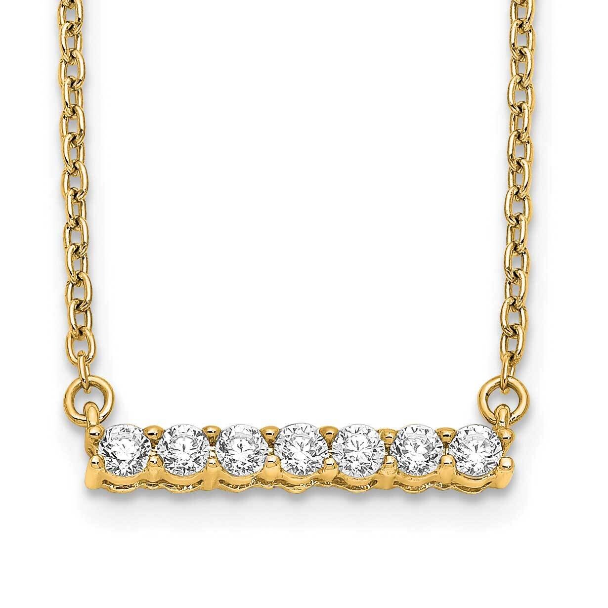 Diamond Bar 18 Inch Necklace 14k Gold PM3738-025-YA, MPN: PM3738-025-YA,