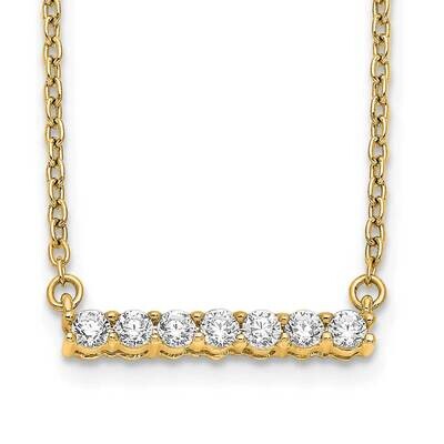 Diamond Bar 18 Inch Necklace 14k Gold PM3738-025-YA, MPN: PM3738-025-YA,