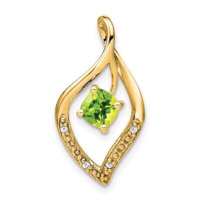 Peridot Diamond Pendant 14k Gold PM7035-PE-003-YA, MPN: PM7035-PE-003-YA,
