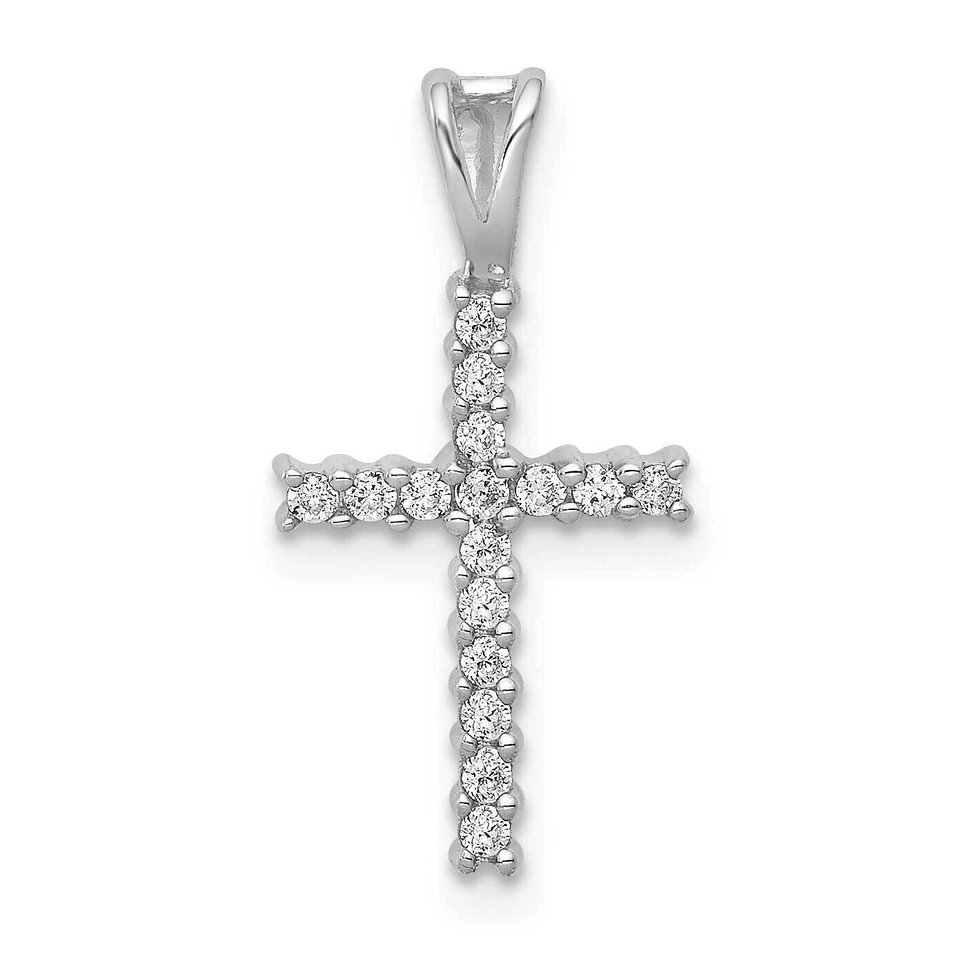 1/6Ct. Diamond Latin Cross Pendant 10k White Gold PM4973-016-1WA