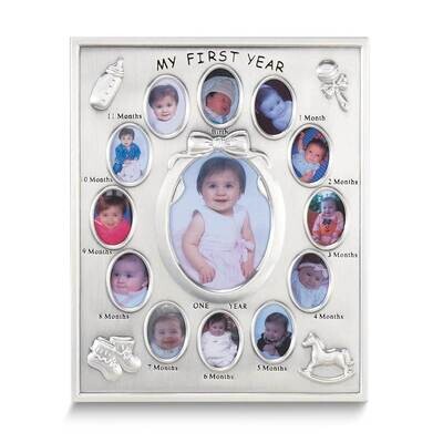 Silver-Plated My First Year Frame 12 Wallet Photos 1 3X5 Photo GP575, MPN: GP575, 751148053259