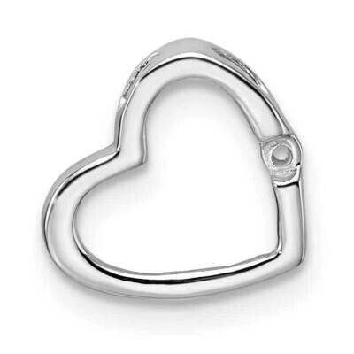 Heart Chain Slide Mounting 10k White Gold PM4837-002-1W, MPN: PM4837-002-1W,