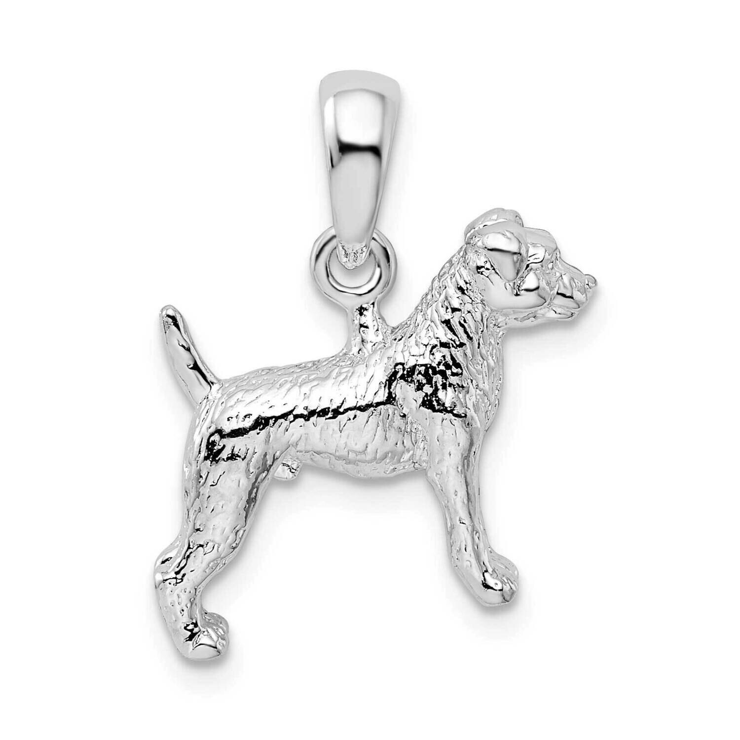 Textured 3D Jack Russell Terrier Pendant Sterling Silver QC10238, MPN: QC10238, 637218170586