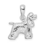 Textured 3D Cocker Spaniel Pendant Sterling Silver QC10240, MPN: QC10240, 637218170609