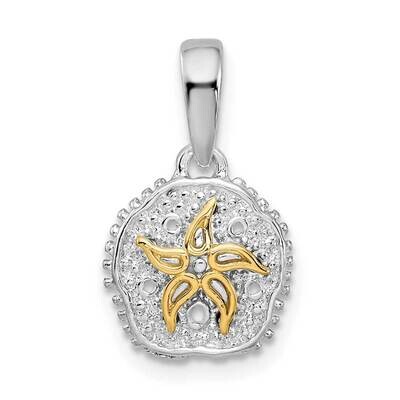 SDollar 14K Starfish Pendant Sterling Silver Polished QC10763G, MPN: QC10763G, 637218147670