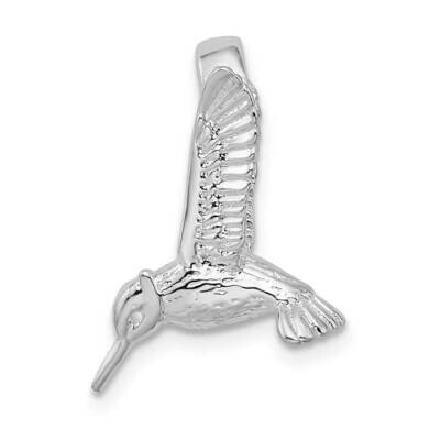 3D Hummingbird Slide Sterling Silver Polished QC10281, MPN: QC10281, 637218171705