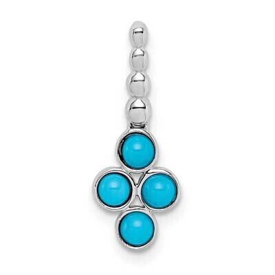 Turquoise Pendant 14k White Gold PM7414-BTQ-W, MPN: PM7414-BTQ-W, 883957845340