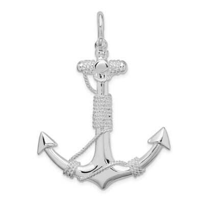 Anchor Rope Pendant Sterling Silver Polished QC10201 by Men&#39;s Jewelry and Accessories, MPN: QC10201…