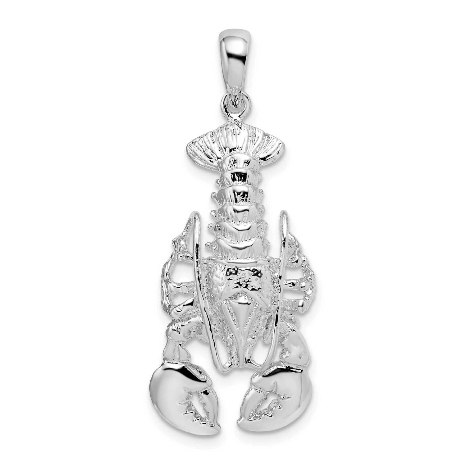 Moveable Lobster Pendant Sterling Silver Polished QC10129, MPN: QC10129, 637218164592