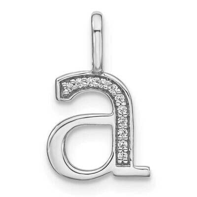 Diamond Lower Case Letter A Initial Pendant 14k White Gold PM8366A-004-WA, MPN: PM8366A-004-WA, 196…