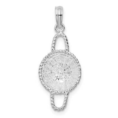 3D Round Basket Pendant Sterling Silver Polished QC10260, MPN: QC10260, 637218171118