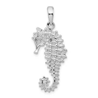 3D Sea Horse Pendant Sterling Silver Polished QC10174, MPN: QC10174, 637218168606