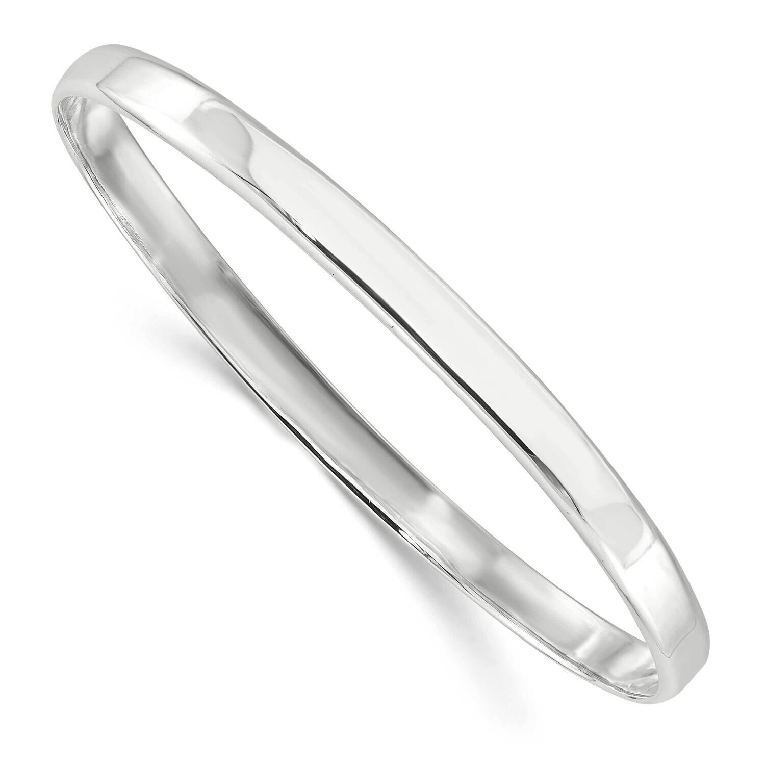 Solid Slip-On Bangle Bracelet Sterling Silver Polished QB1484, MPN: QB1484,