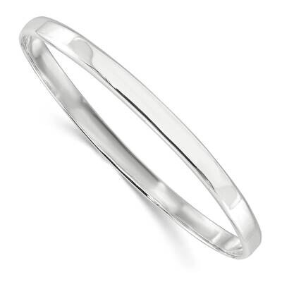 Solid Slip-On Bangle Bracelet Sterling Silver Polished QB1484, MPN: QB1484,
