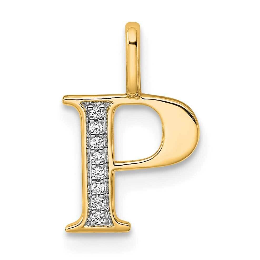 Diamond Letter P Initial Pendant 14k Gold PM8365P-003-YA