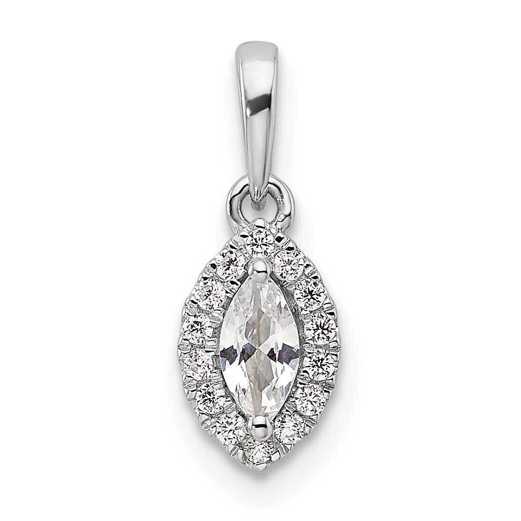 Diamond White Sapphire Pendant 14k White Gold PM9354-WS-010-WLG, MPN: PM9354-WS-010-WLG, 8839578827…