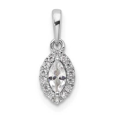 Diamond White Sapphire Pendant 14k White Gold PM9354-WS-010-WLG, MPN: PM9354-WS-010-WLG, 8839578827…