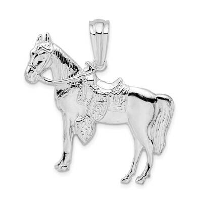 Horse Saddle Pendant Sterling Silver Polished QC10562, MPN: QC10562, 637218184156