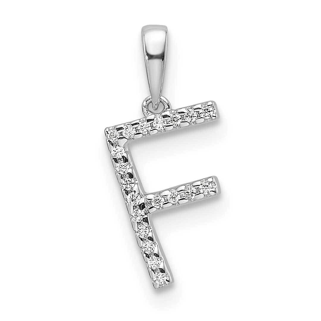 Diamond Letter F Initial Pendant 14k White Gold PM9798F-006-WA, MPN: PM9798F-006-WA,