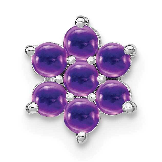 Amethyst Floral Chain Slide 8.8 Inch 14k White Gold PM7199-AM-W, MPN: PM7199-AM-W,