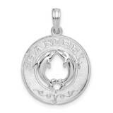 Sanibel Circle Dolphins Pendant Sterling Silver Polished QC10360, MPN: QC10360, 637218173976