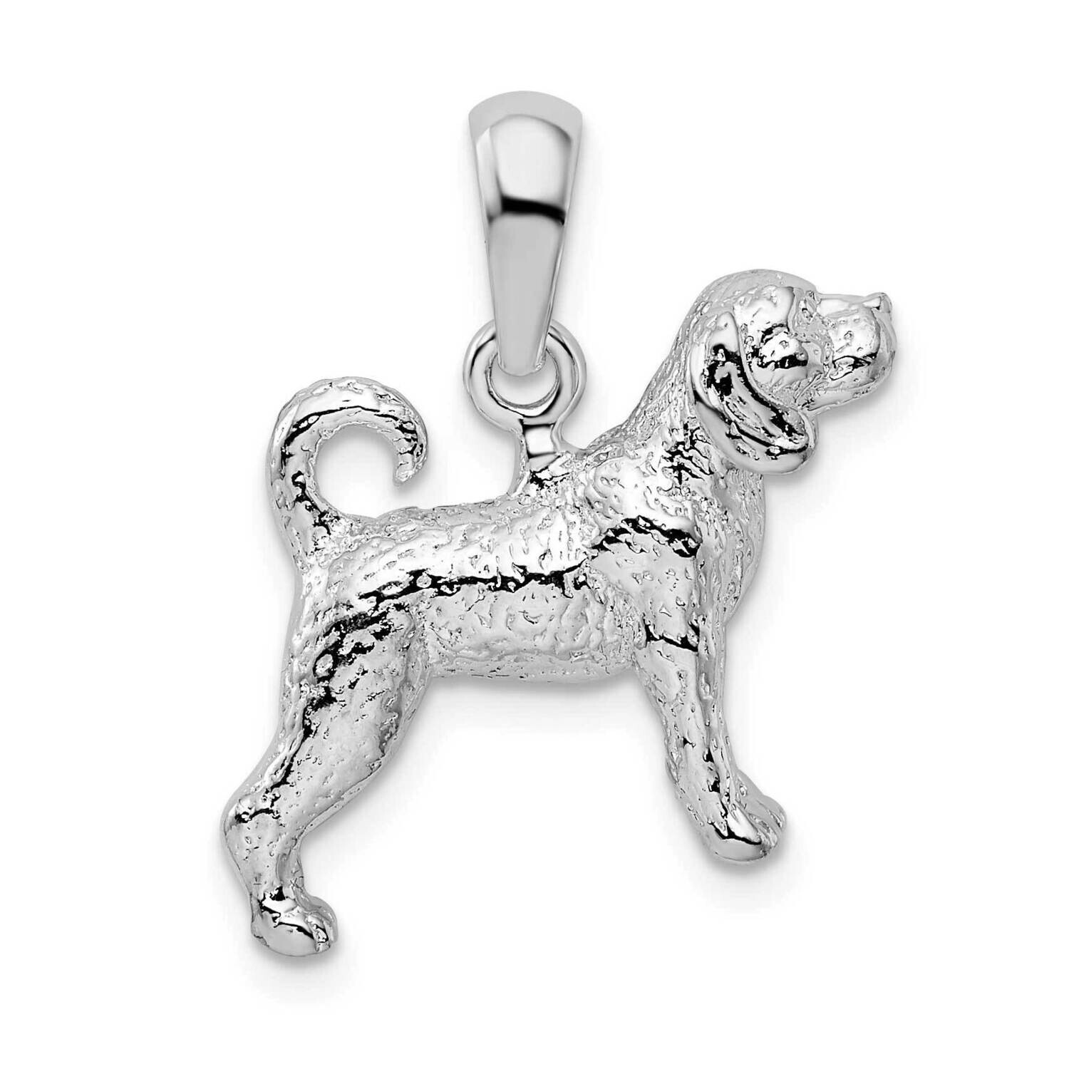 Textured 3D Beagle Pendant Sterling Silver QC10231, MPN: QC10231, 637218170517