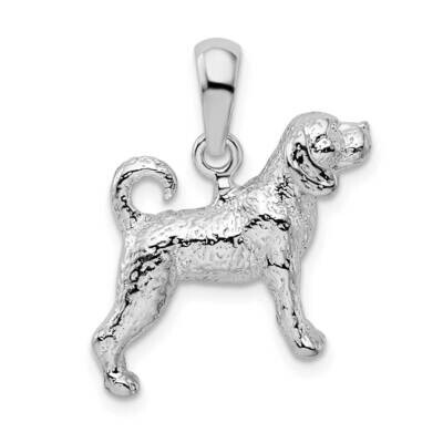 Textured 3D Beagle Pendant Sterling Silver QC10231, MPN: QC10231, 637218170517