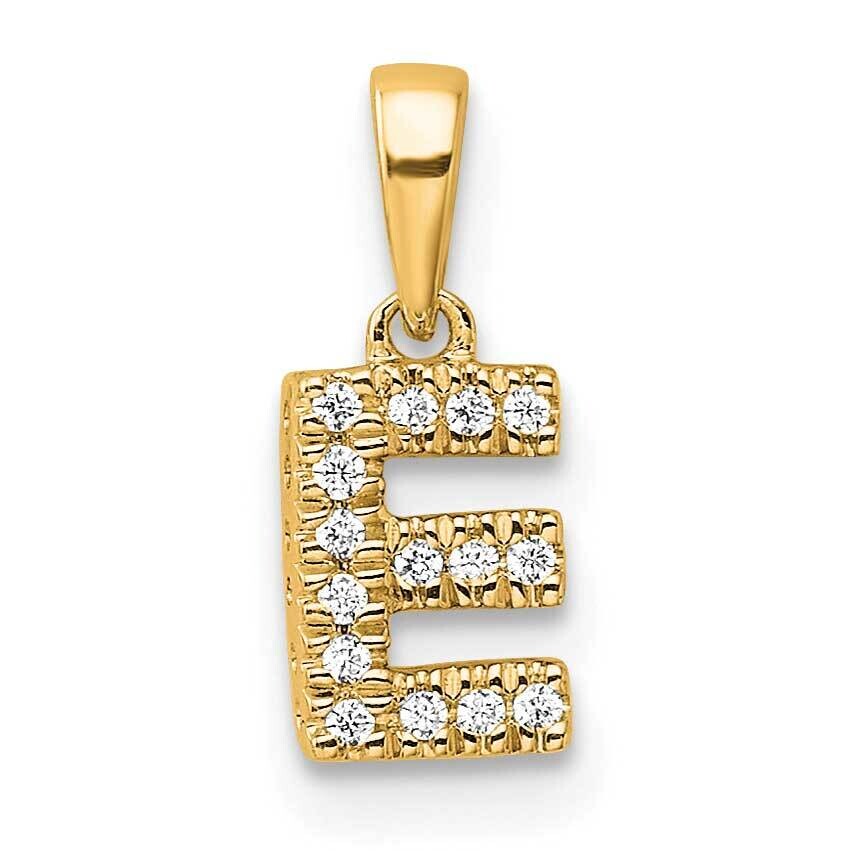 Diamond Letter E Initial Bail Pendant 10k Gold PM9797E-006-1YA, MPN: PM9797E-006-1YA,
