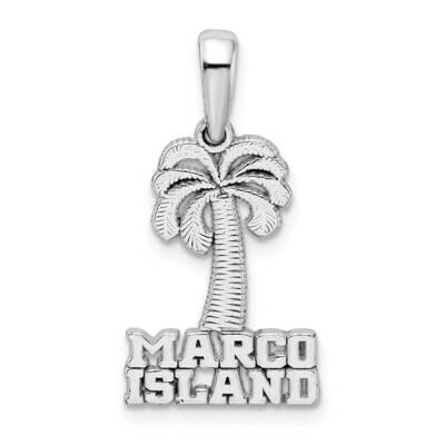Marco IslPalm Tree Pendant Sterling Silver Polished QC10051, MPN: QC10051, 637218159048