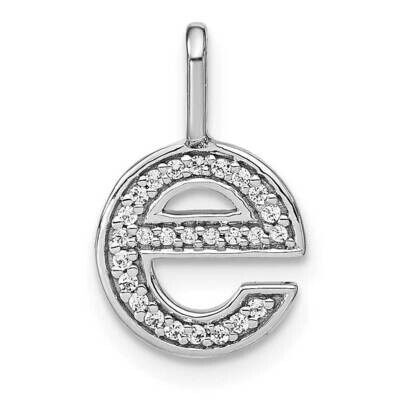 Diamond Lower Case Letter E Initial Pendant 14k White Gold PM8368E-009-WA, MPN: PM8368E-009-WA, 196…
