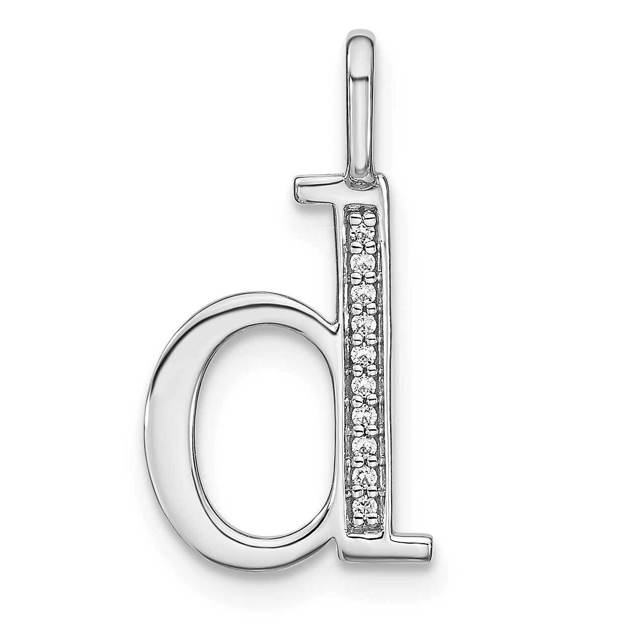 Diamond Lower Case Letter D Initial Pendant 14k White Gold PM8366D-004-WA, MPN: PM8366D-004-WA, 196…