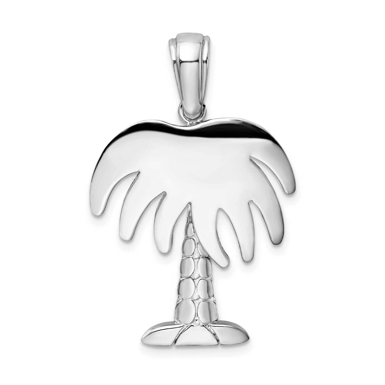Charleston Palm Tree Pendant Sterling Silver Polished QC10471, MPN: QC10471, 637218181377