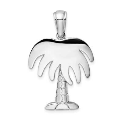 Charleston Palm Tree Pendant Sterling Silver Polished QC10471, MPN: QC10471, 637218181377