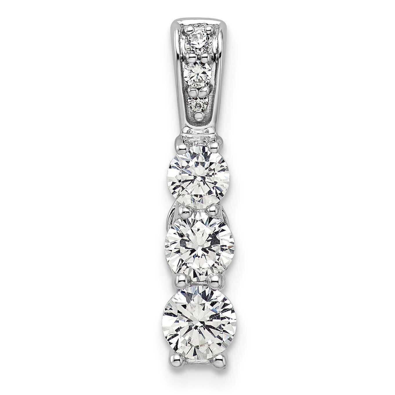 Diamond 3-Stone Pendant 14k White Gold PM7489-100-WLG, MPN: PM7489-100-WLG, 883957885025