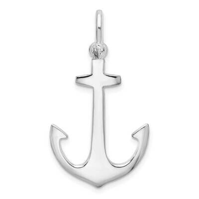 3D Anchor Pendant Sterling Silver Polished QC10586, MPN: QC10586, 637218185481