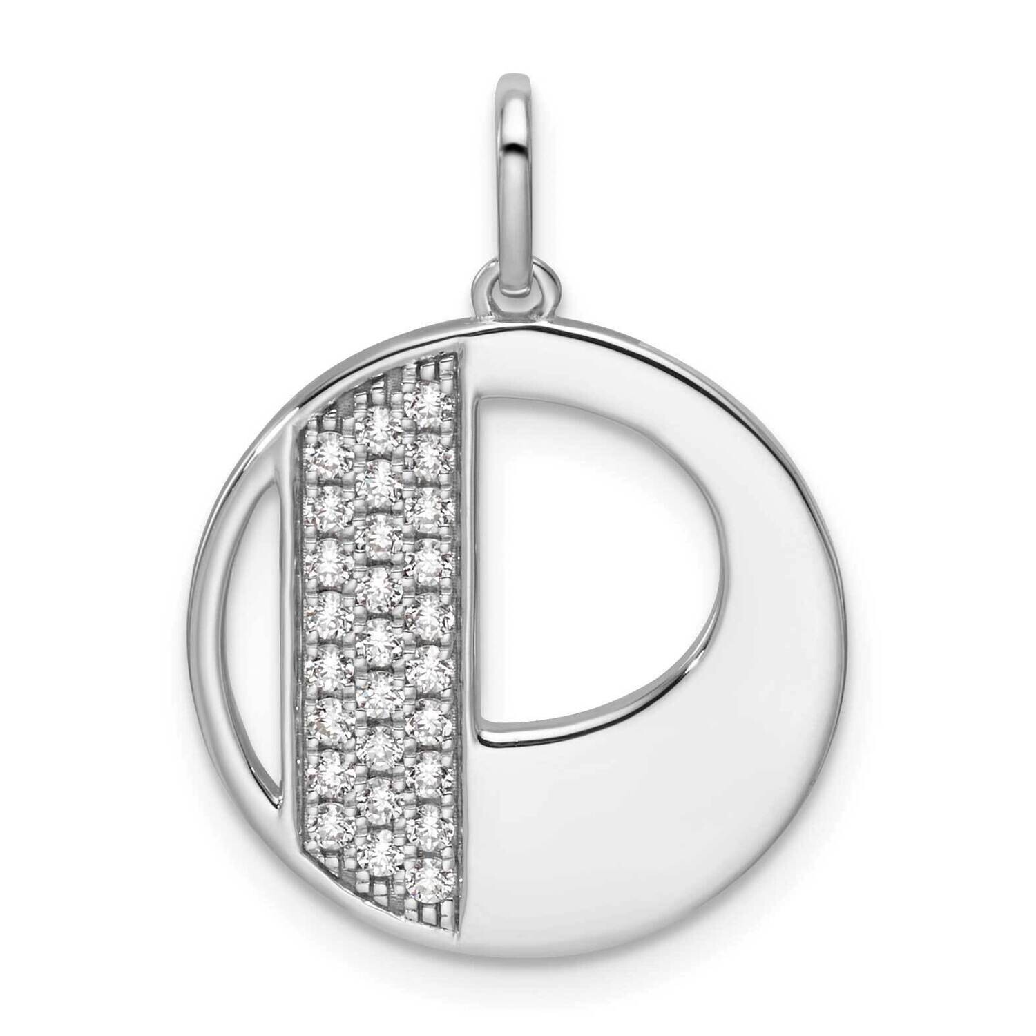 Gatsby Diamond Initial P Charm 14k White Gold PM9843P-028-WA, MPN: PM9843P-028-WA,