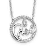 Diamond Fancy Design Necklace 14k White Gold PM9683-025-WLG-18, MPN: PM9683-025-WLG-18, 883957898186