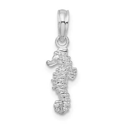3D Mini Seahorse Pendant Sterling Silver Polished QC10540, MPN: QC10540, 637218183890