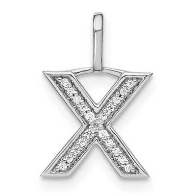Diamond Lower Case Letter X Initial Pendant 14k White Gold PM8368X-006-WA, MPN: PM8368X-006-WA, 196…
