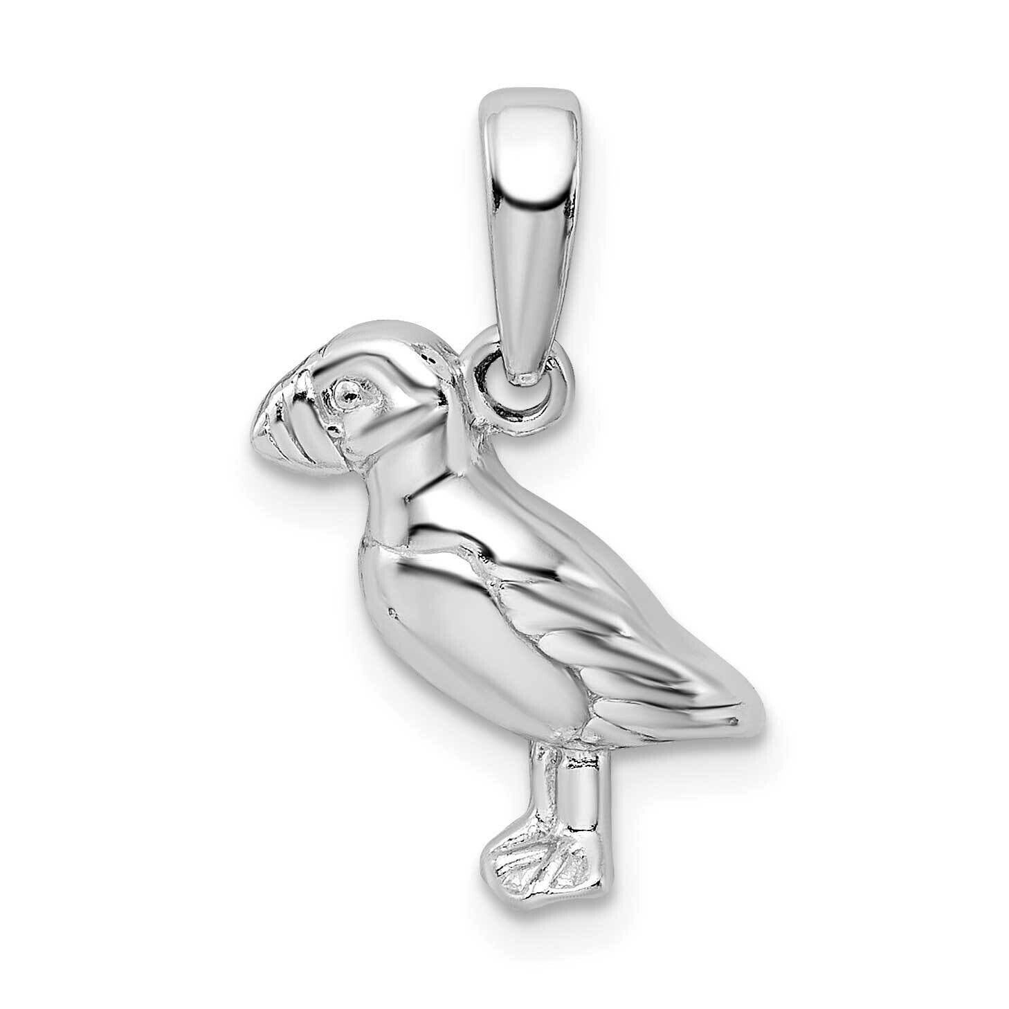 Puffin Bird Pendant Sterling Silver Polished QC10012, MPN: QC10012, 637218155750