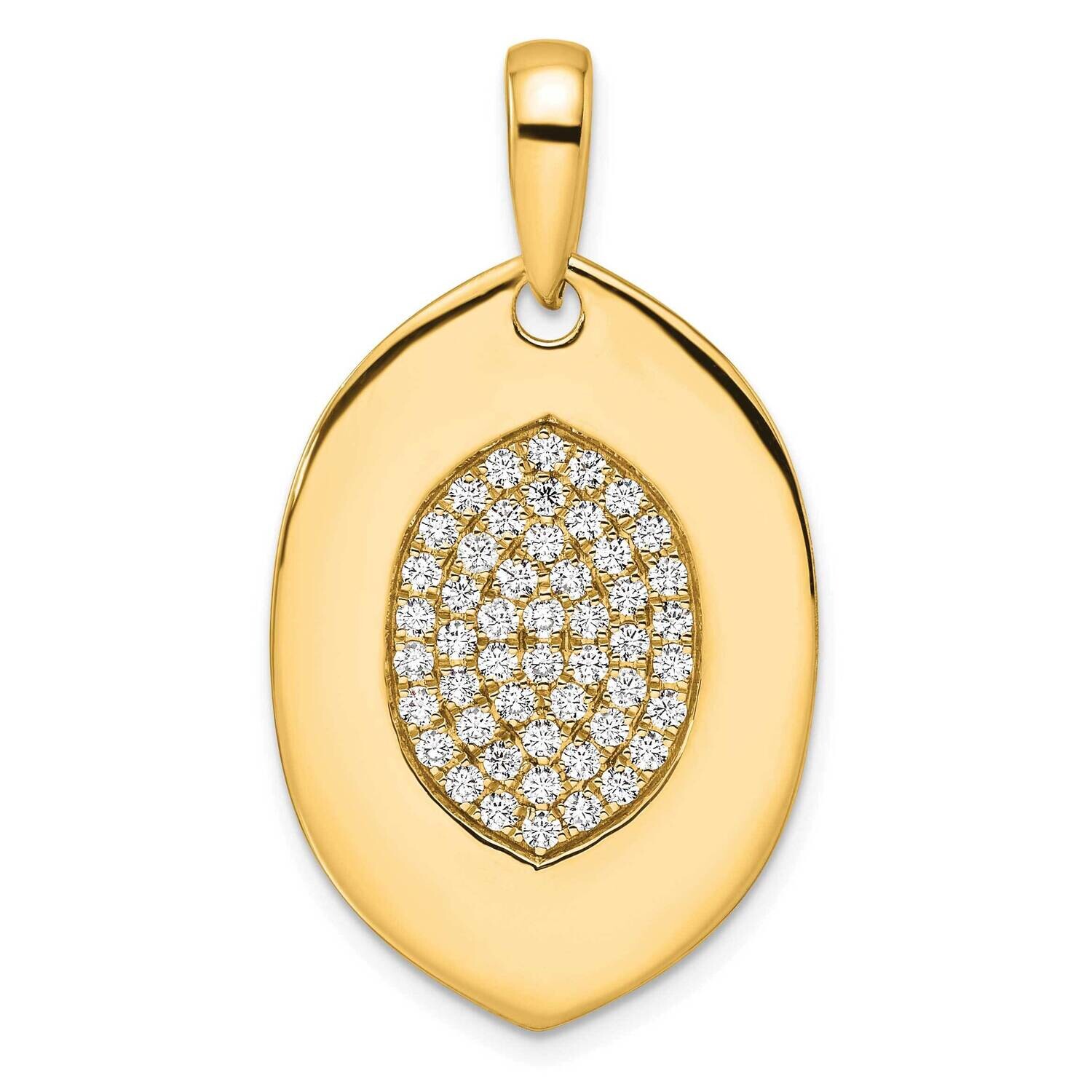 True Origin Men&#39;s 3/4 Carat Diamond Vs/Si D E F Oval Pendant 14k Gold PM9372-075-YLD, MPN: PM9372-0…