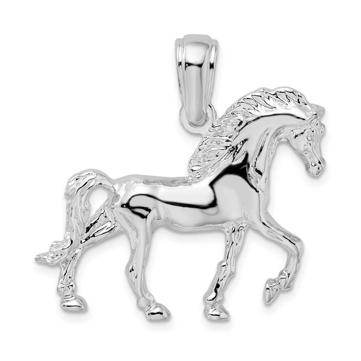 Walking Horse Pendant Sterling Silver Polished QC10561 by Men&#39;s Jewelry and Accessories, MPN: QC105…