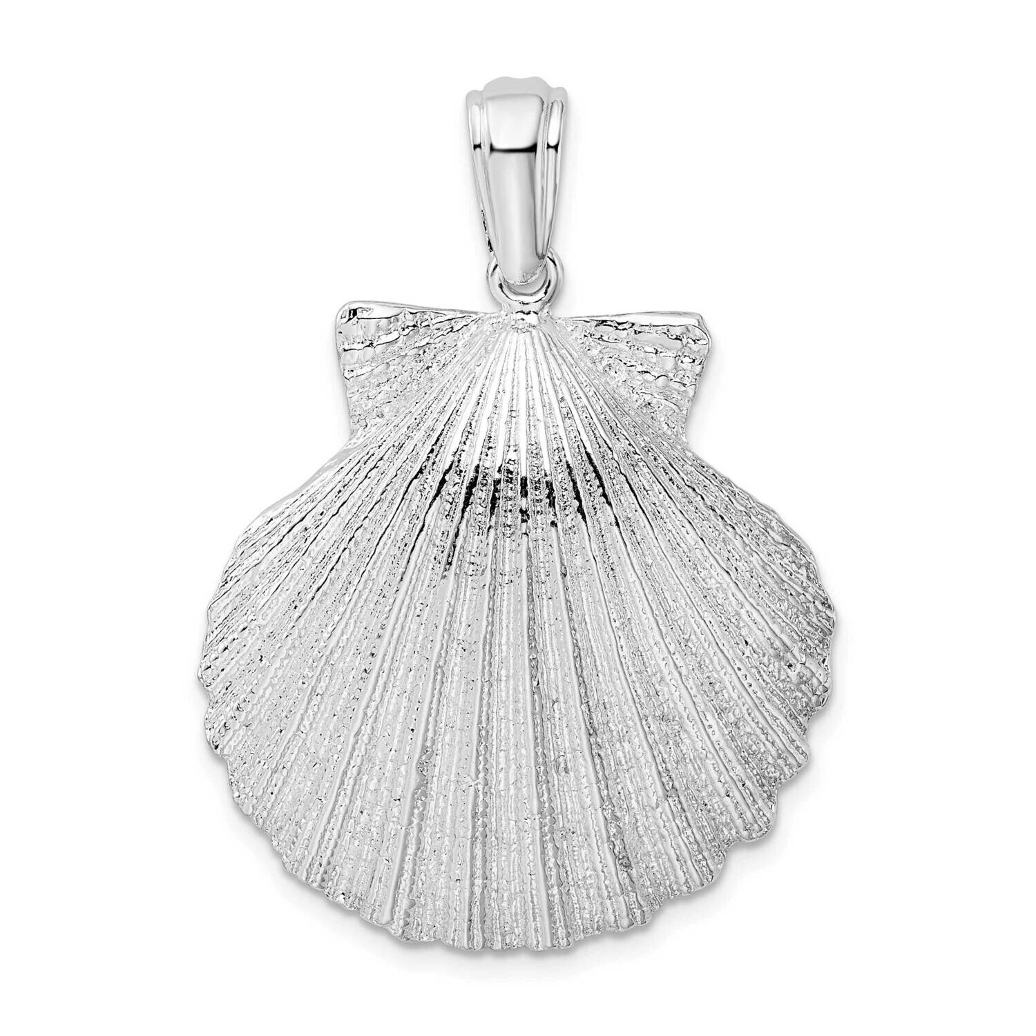 Textured Shell Pendant Sterling Silver Polished QC10000, MPN: QC10000, 637218155439
