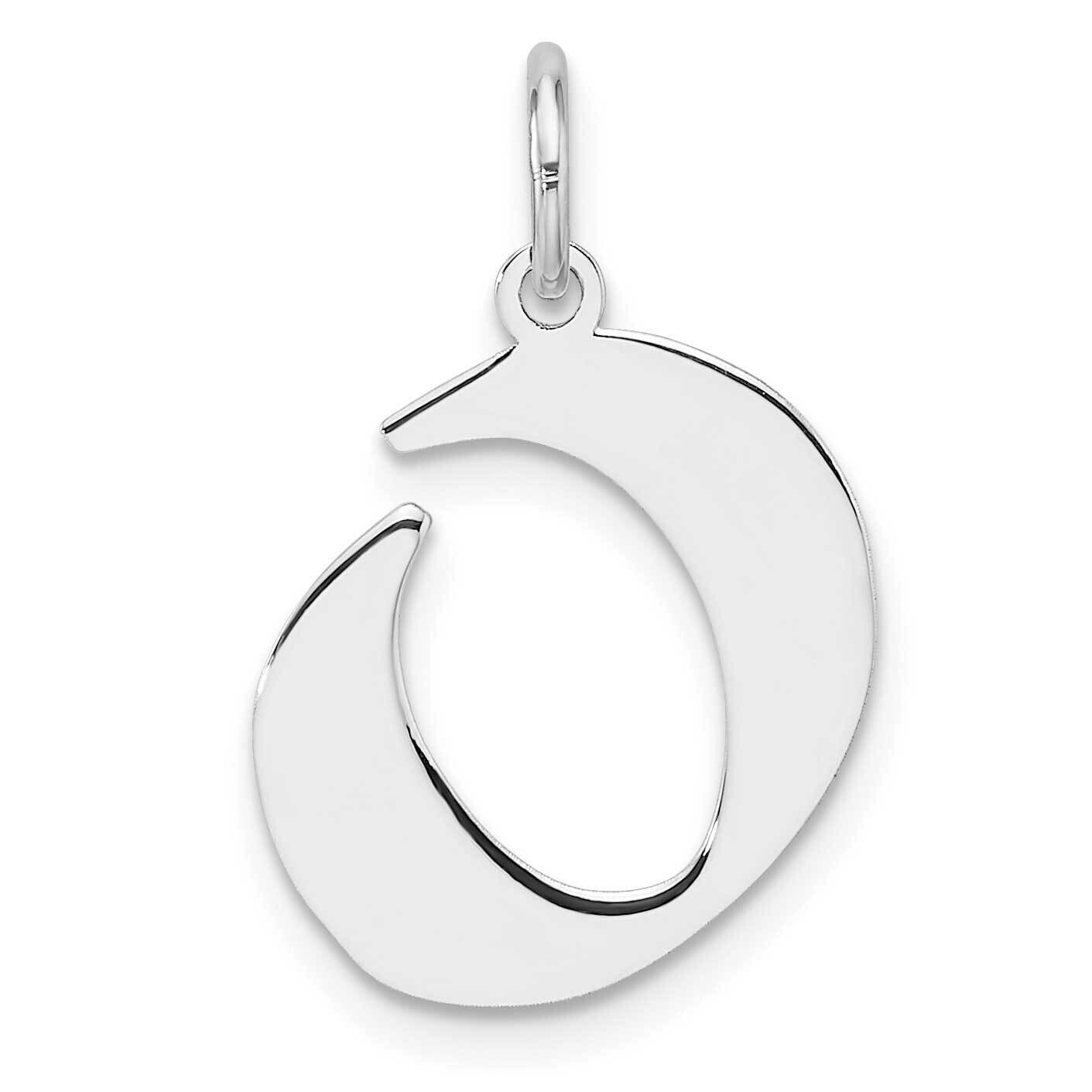 Small Artisan Block Letter O Initial Charm Sterling Silver Rhodium-Plated QC11256O, MPN: QC11256O,