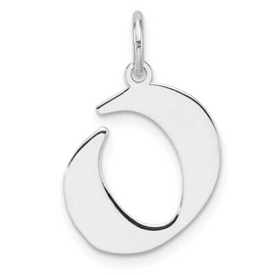 Small Artisan Block Letter O Initial Charm Sterling Silver Rhodium-Plated QC11256O, MPN: QC11256O,