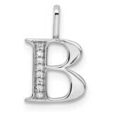 Diamond Letter B Initial Pendant 14k White Gold PM8365B-002-WA, MPN: PM8365B-002-WA, 196904071267