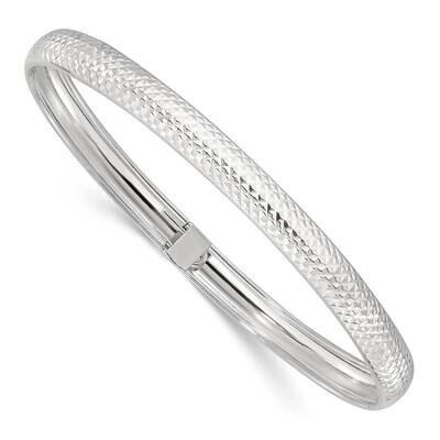 Diamond-Cut Flexible Bangle Bracelet Sterling Silver Polished QB1497, MPN: QB1497, 196904099681