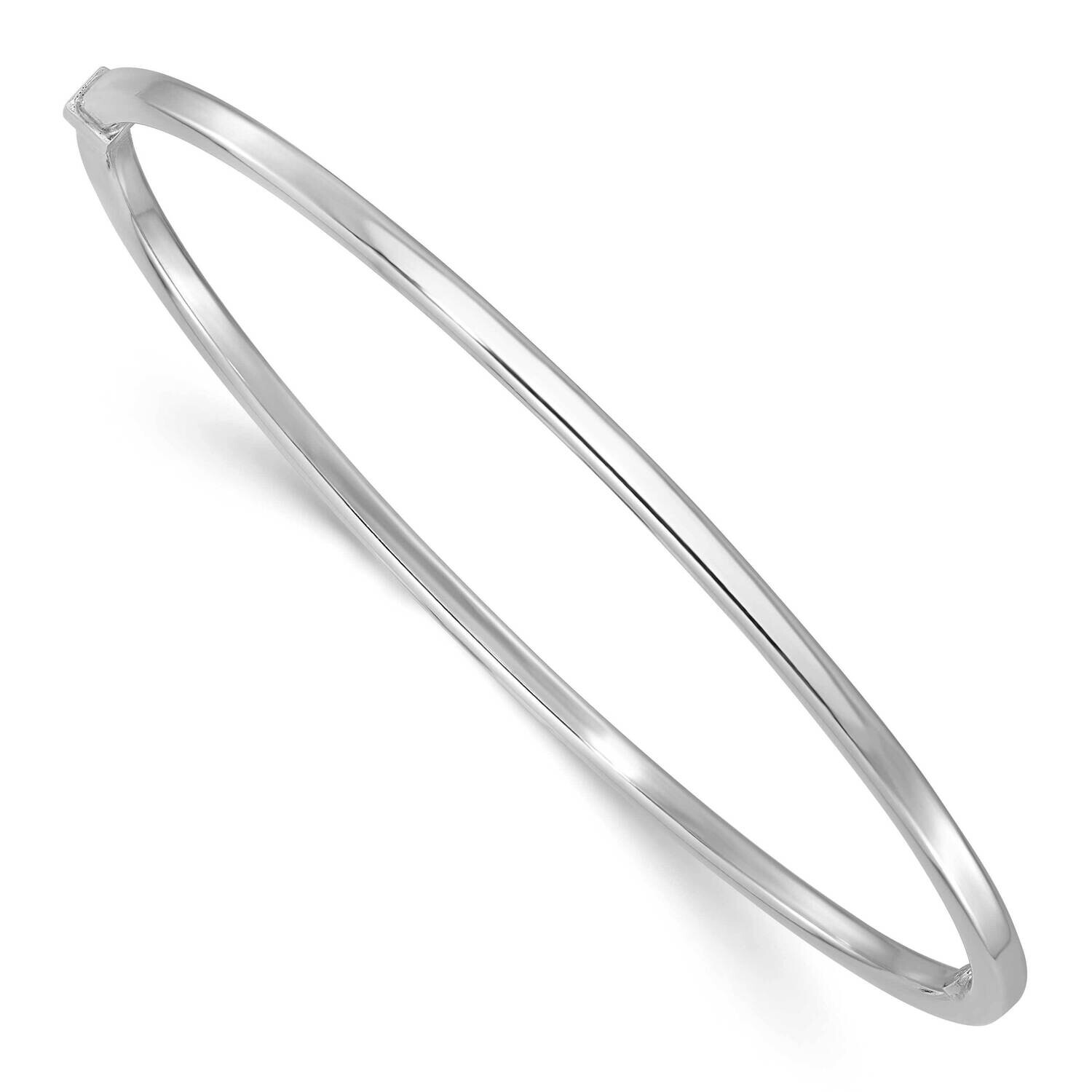 Square Tube Slip On Bangle Sterling Silver Rhodium-Plated QB1513, MPN: QB1513,